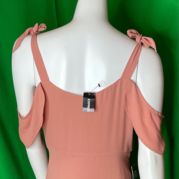 EXPRESS Flutter Ruffle Apricot Maxi Dress Size 4 - Picture 7 of 8
